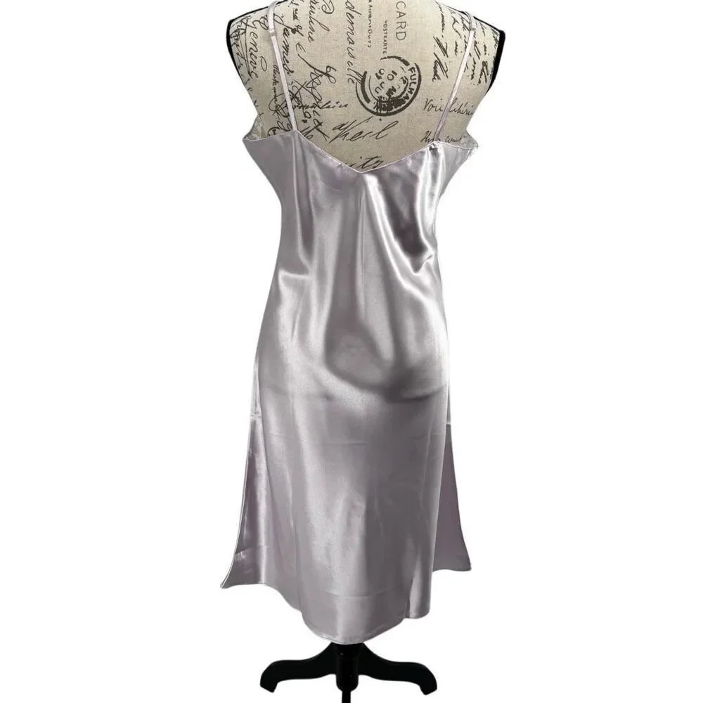 Vintage Gunne Sax by Jessica McClintock Satin Lace Slip Dress #U1045 Large‎ NWOT